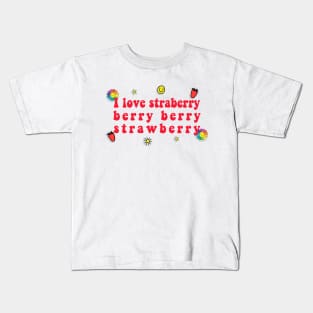 j-hope - hobicore strawberry fake stickers style Kids T-Shirt